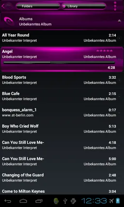Poweramp skin Black Pink screenshot 12