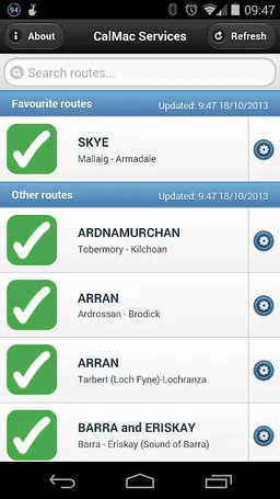 CalMac Status screenshot 3