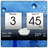 Digital clock & world weather icon