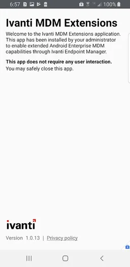 Ivanti MDM Extensions screenshot 2