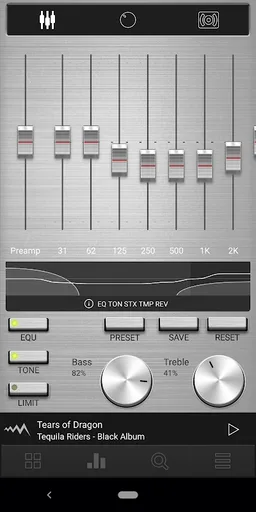 Poweramp skin Retro Metallic screenshot 1