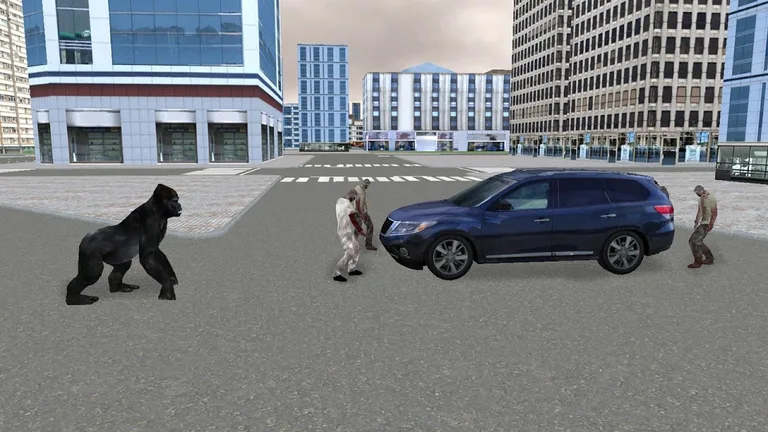 Real Gorilla vs Zombies - City screenshot 1