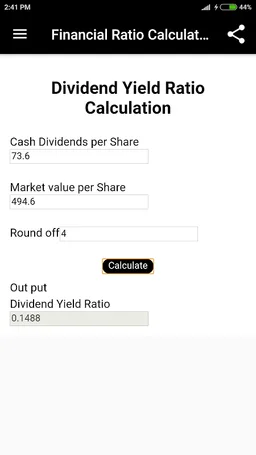 Financial Ratio Calculator screenshot 5