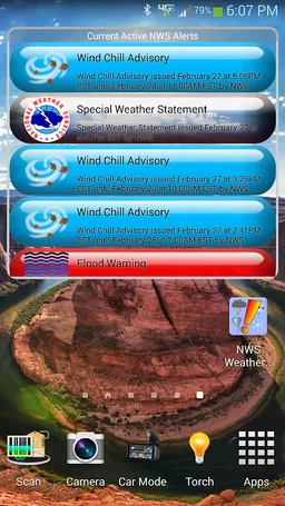 NWS Weather Alerts Widget screenshot 1