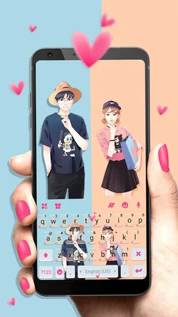 Love Couple Keyboard Theme screenshot 2