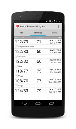 Blood Pressure Log screenshot 2