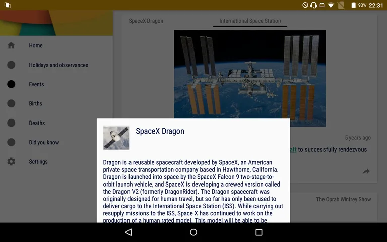 On this day. Historical calendar. screenshot 2