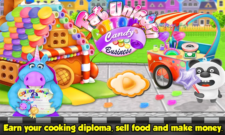 Mr. Fat Unicorn Cotton Candy Maker! DIY Cooking screenshot 4