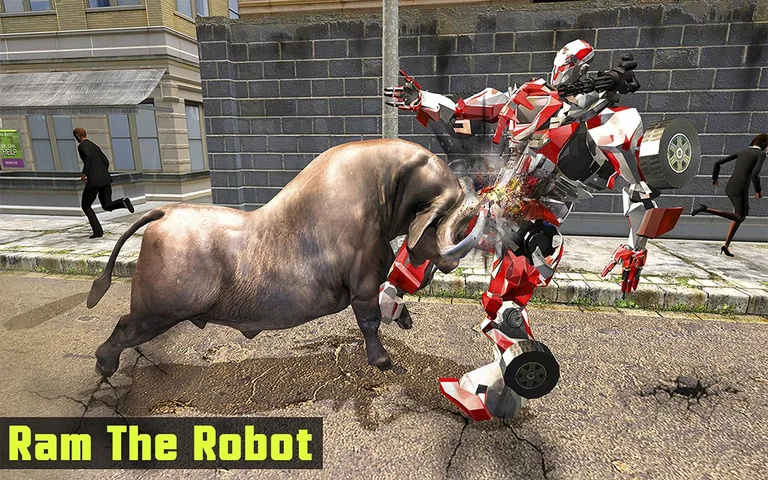 Super X Robot VS Angry Bull Attack Simulator screenshot 9