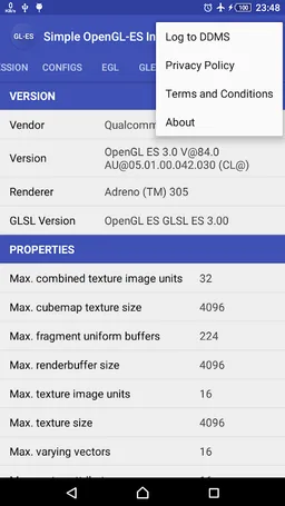 Simple OpenGL-ES Info screenshot 3