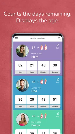 Birthday Countdown screenshot 1