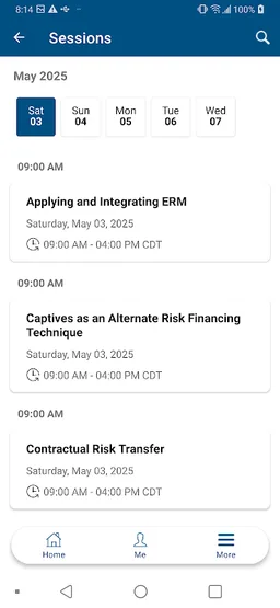 RIMS Events screenshot 2