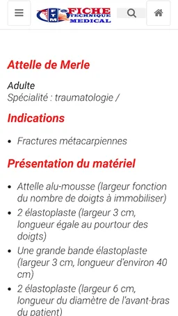 Fiche Technique Médicale screenshot 2