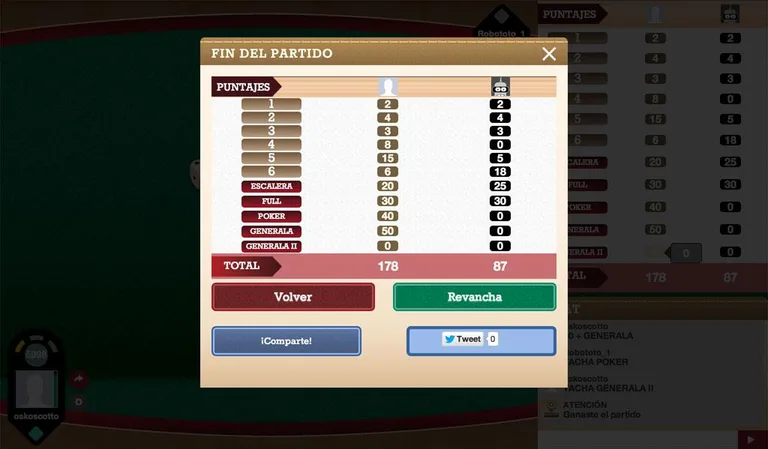 Generala Gratis Online screenshot 4