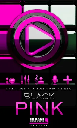 Poweramp skin Black Pink screenshot 7