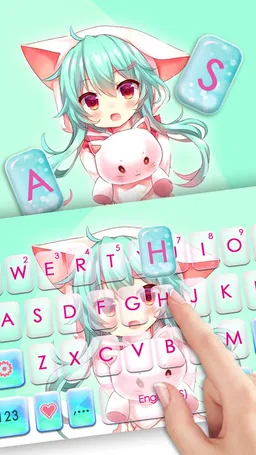 Cat Girl Keyboard Theme screenshot 2