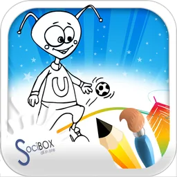 aliens coloring book icon