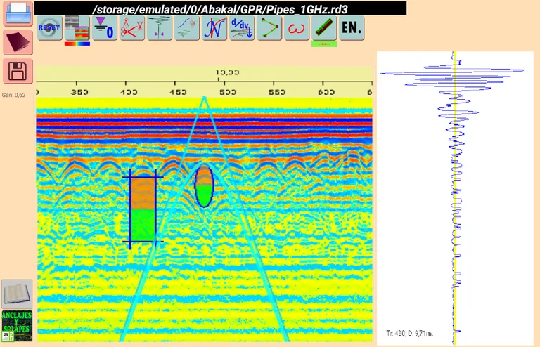 Ground-penetrating radar. GPR. screenshot 7