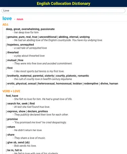 English Collocation Dictionary screenshot 9
