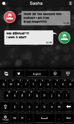 Black Keyboard theme screenshot 1