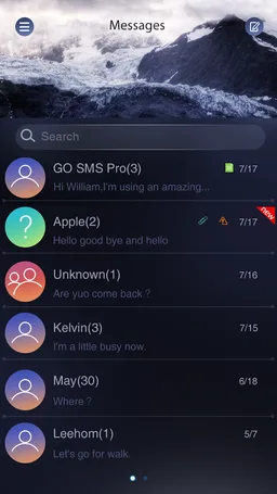 GO SMS PRO SILENT THEME screenshot 2