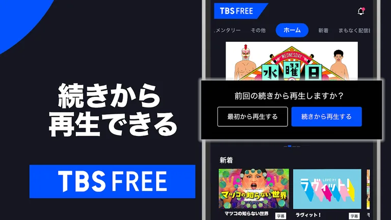 TBS FREE TV(テレビ)番組の見逃し配信動画が見放題 screenshot 4