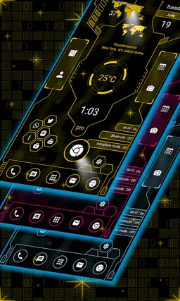 Hi-tech Launcher 2 - 2018, Future of UI, Free screenshot 3