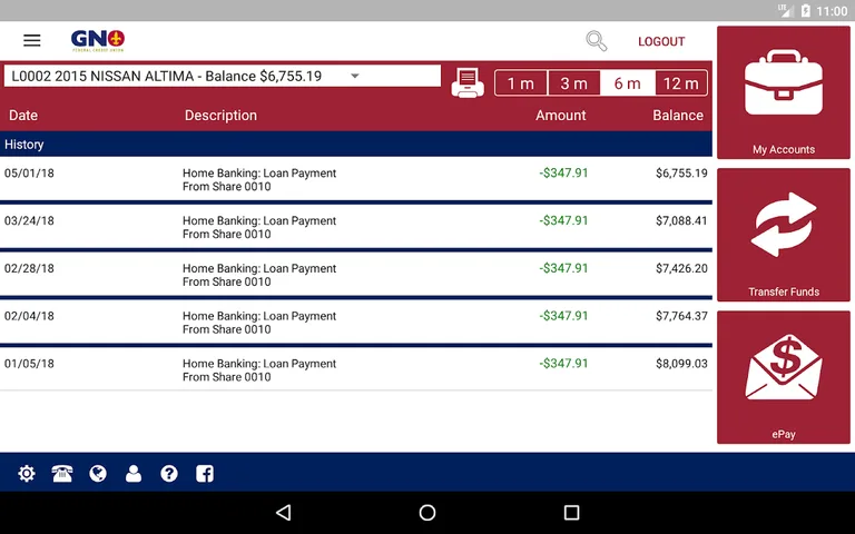 GNO FCU Mobile screenshot 10