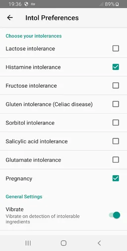 Intol — Scans food intolerances screenshot 5