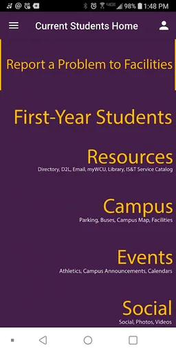 WCU Mobile screenshot 1