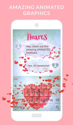Wave Keyboard Background - Animations, Emojis, GIF screenshot 1