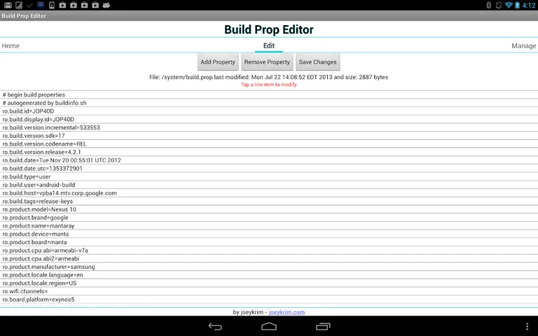 Build Prop Editor screenshot 8