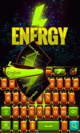Energy Emoji Keyboard Theme screenshot 3