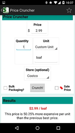 Price Cruncher Shopping List screenshot 5