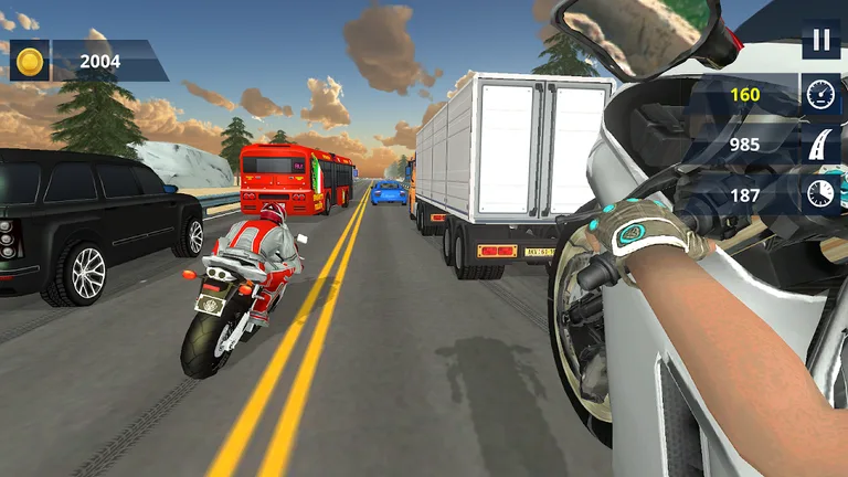 Highway Traffic Bike Racing 3D screenshot 3