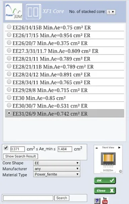 PowerECal - Power Supply & Magnetic Calculator screenshot 5