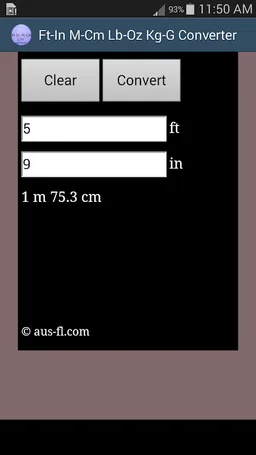 Foot Inch Meter Centimeter screenshot 2