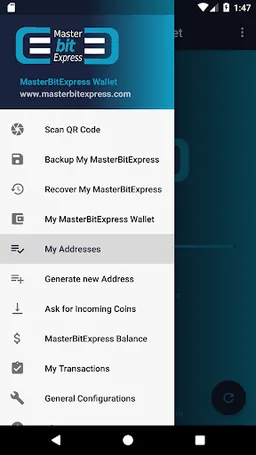 MasterBitExpress BTC Wallet screenshot 9