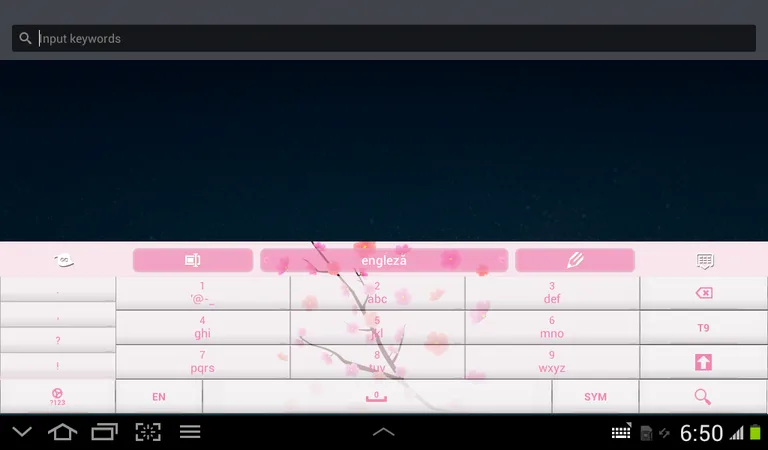 Pink Flowers GO Keyboard screenshot 8
