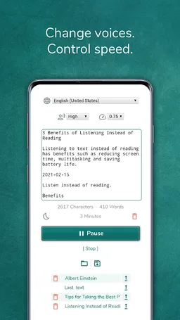 Text reader - text and voice screenshot 2