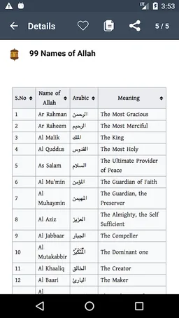 99 Names of Allah screenshot 5