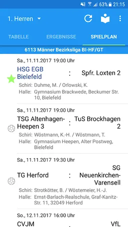 HSG EGB Bielefeld screenshot 2