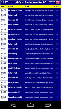 Bahnhofstafel Live screenshot 2