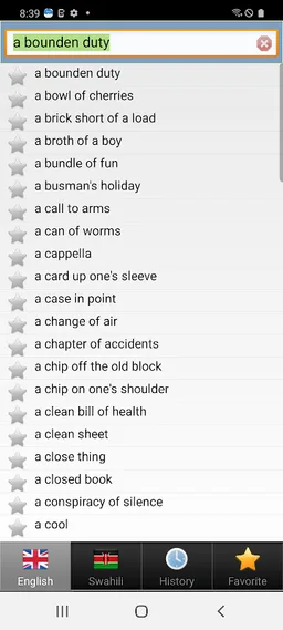 Swahili kamusi screenshot 3