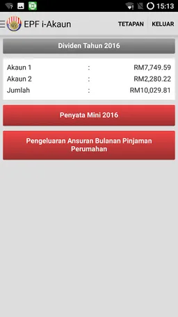 EPF i-Akaun screenshot 2