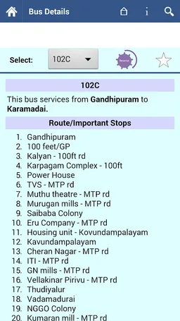 Coimbatore Bus Info screenshot 2