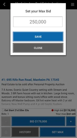 Lane Ryan Auctions screenshot 3