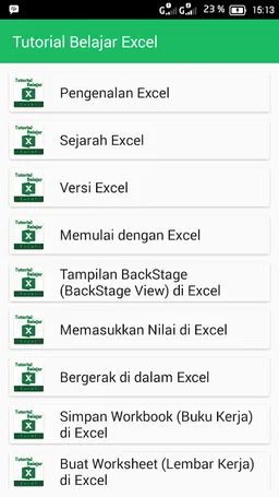 Tutorial Belajar Excel screenshot 1