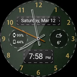 Black Leather HD Watch Face screenshot 15