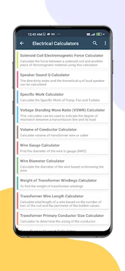 Electrical Calculators screenshot 3